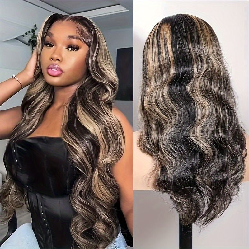 Wave Wig Human Hair Lace Frontal Wig Ombre Blonde Highlight Brazilian Hair Front Wigs