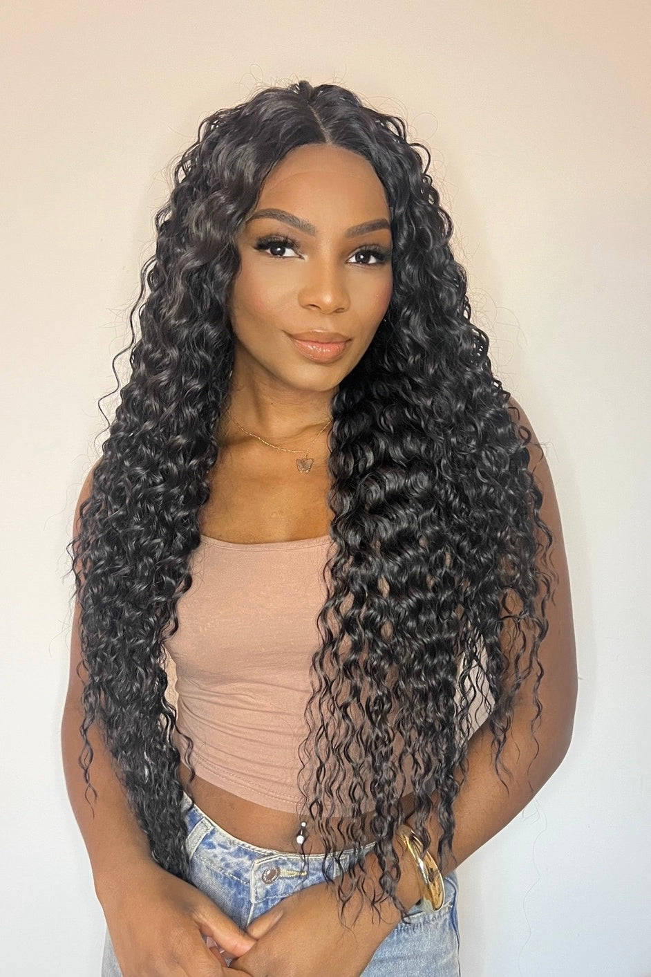 ALICIA Synthetic Lace Front Curly Long Wig