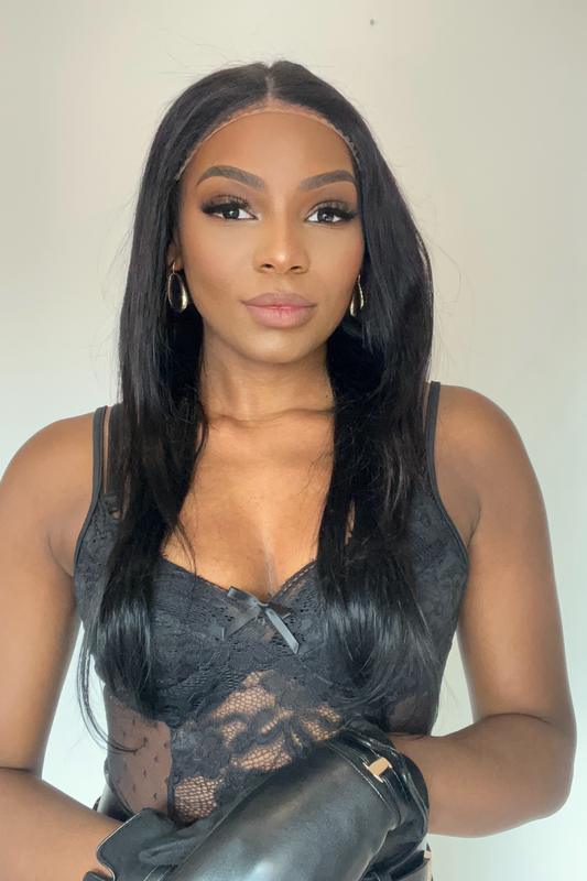 Straight Glueless Wig 6x4 Human Hair Ready To Wear Transparent Lace Closure Frontal