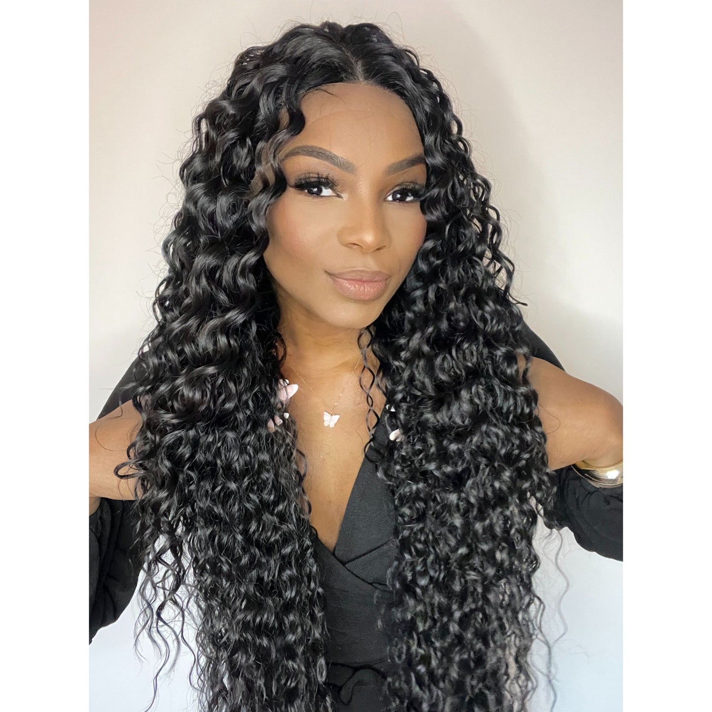 ALICIA Synthetic Lace Front Curly Long Wig