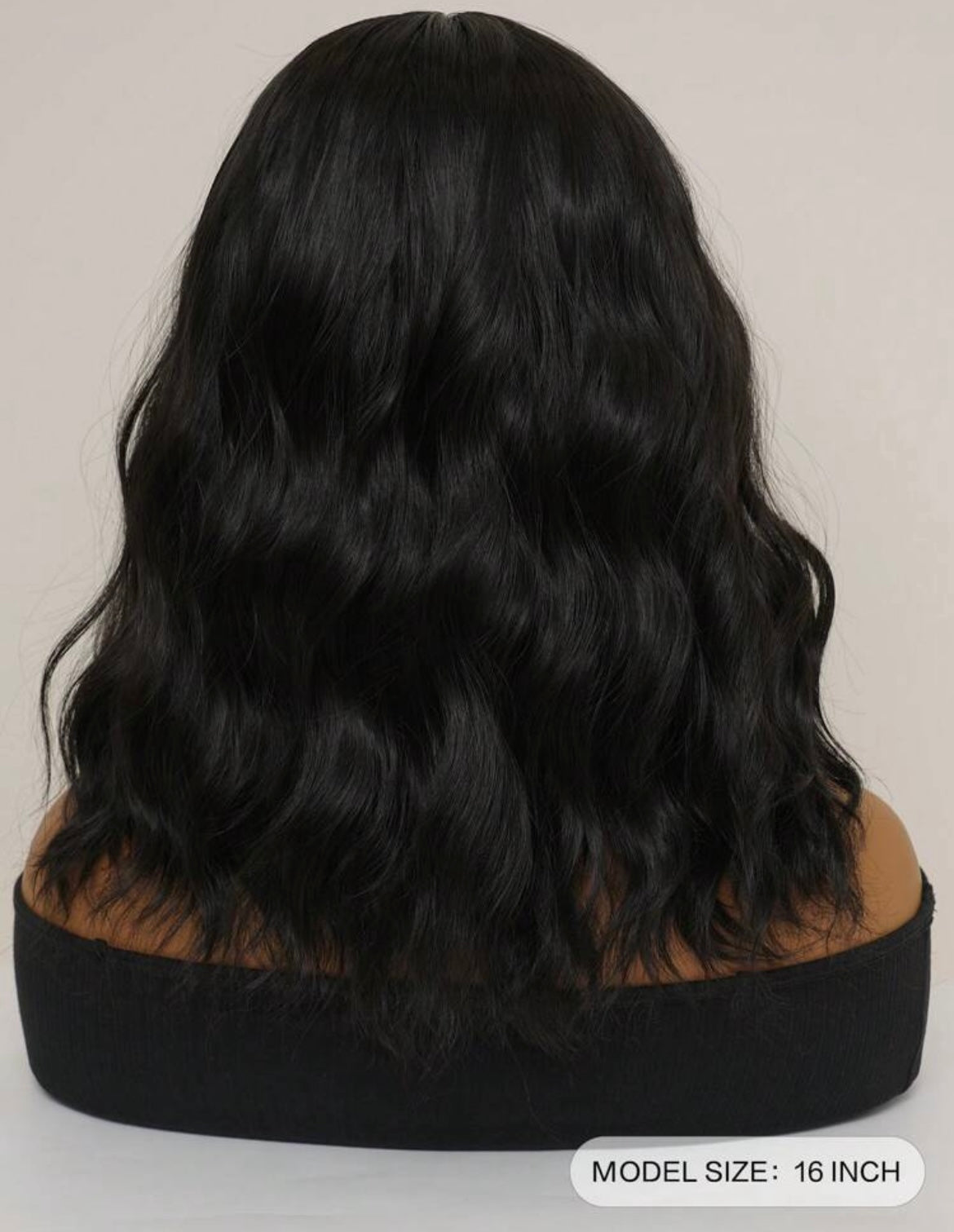 Wig Women Short Wavy Curly Hair Natural Black Bangs Wig For Daily Wear Natural Hair
