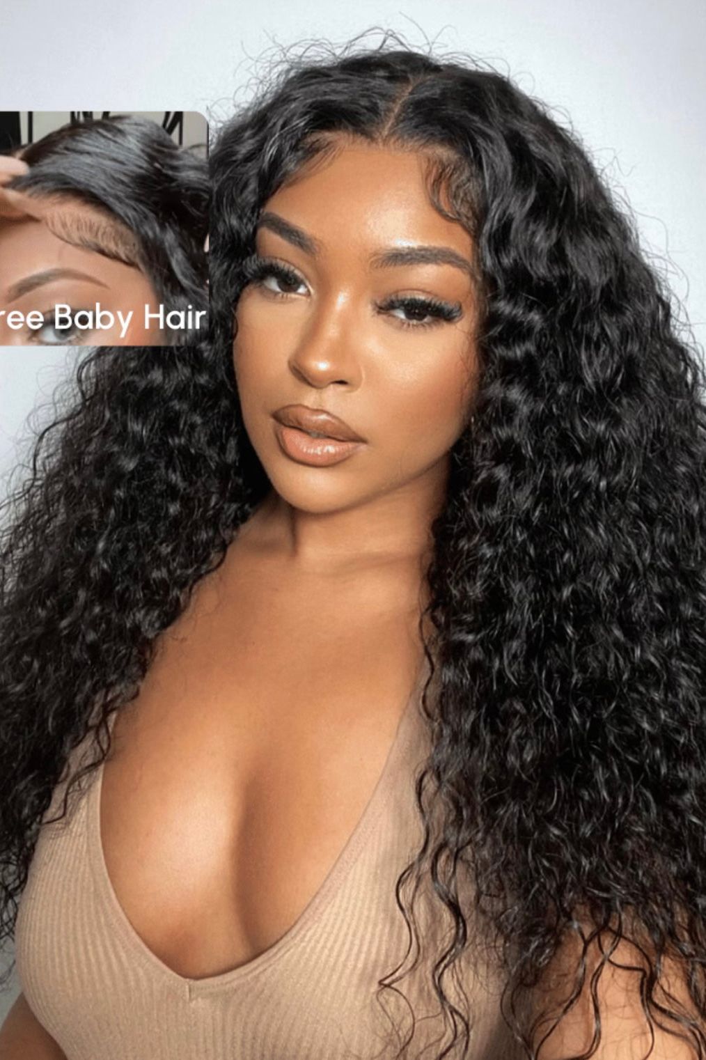 Glueless Deep Wave Lace Front Wig – Pre Plucked & Pre Cut 100% Human Hair Wig for Beginners
