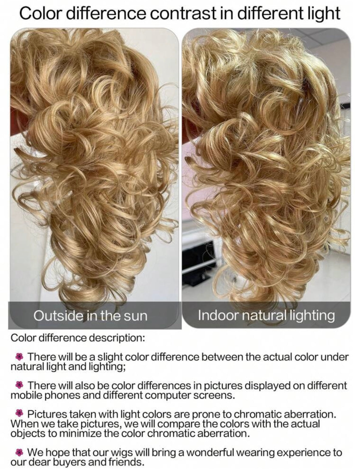 Synthetic Wig Blonde Bangs Short Curly Hair Suitable For Everyday Festival Wear