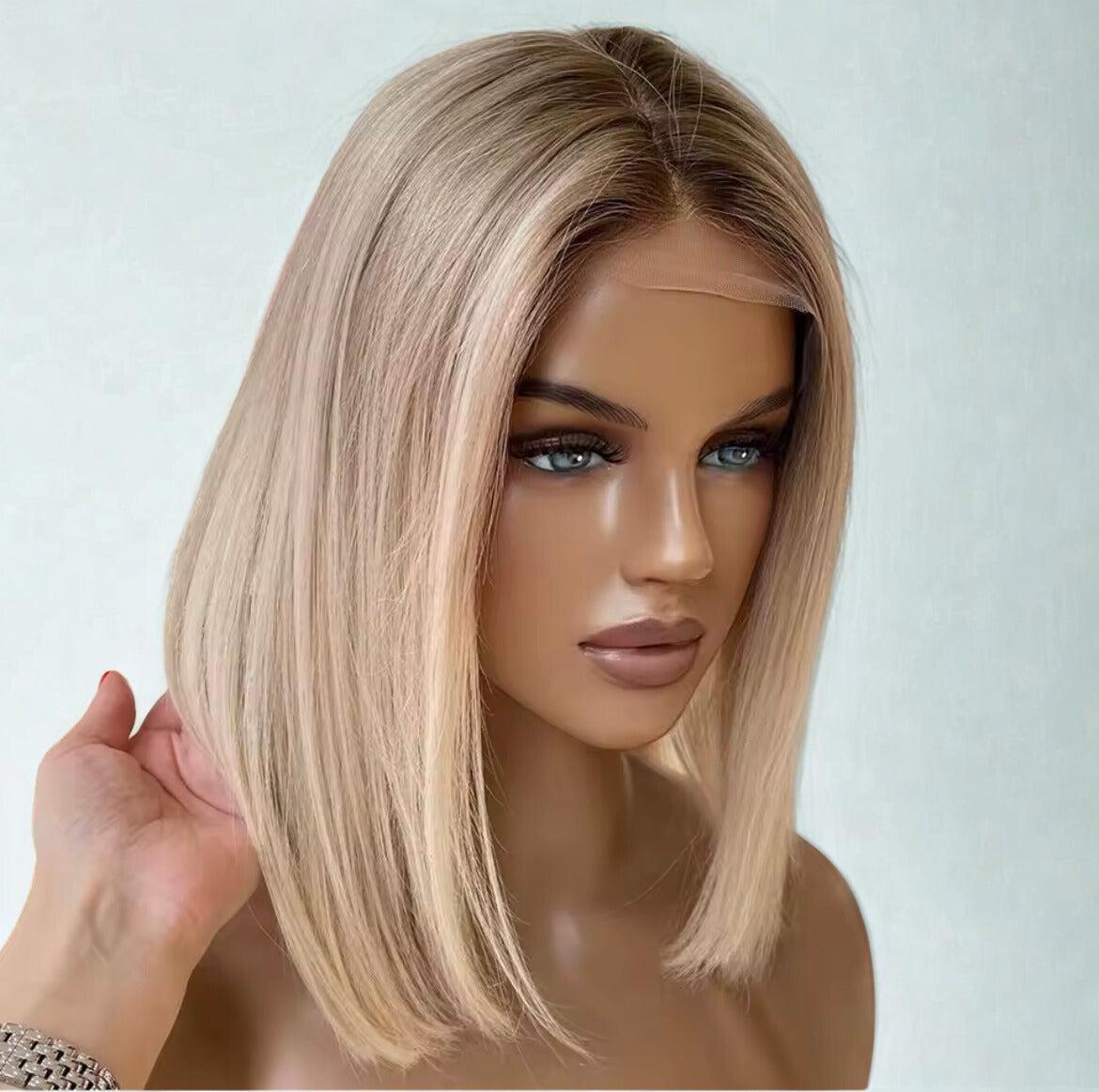 Soft Ombre Blond Straight Hair 150 density and 13×4 100%human hair wig lace front wig