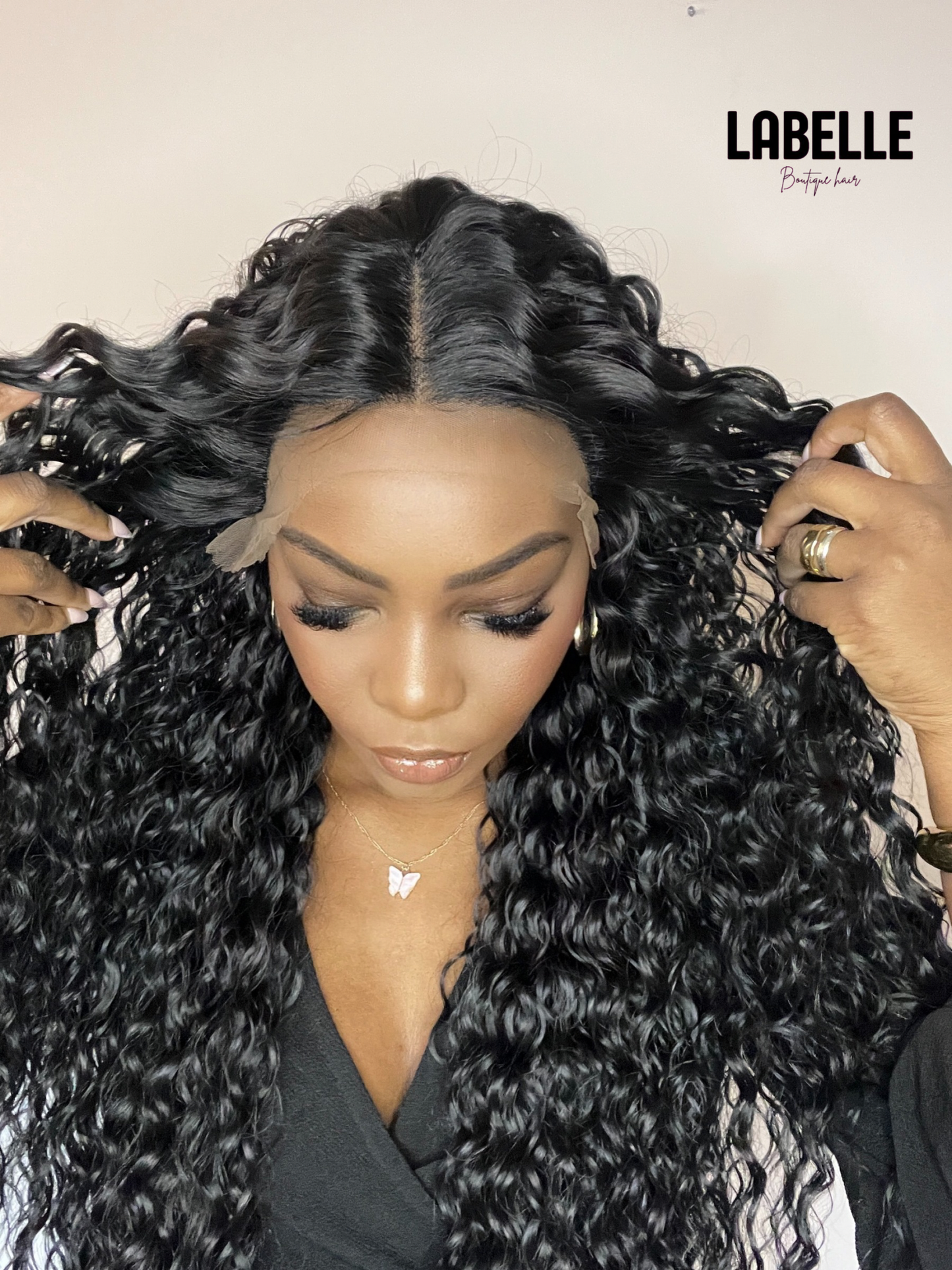 ALICIA Synthetic Lace Front Curly Long Wig