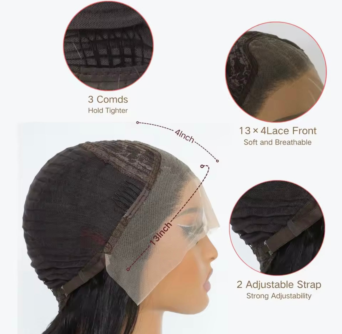 Wave Lace Front Wigs Brazilian Glueless Closure Wig Black Hd Transparent Frontal Human Hair