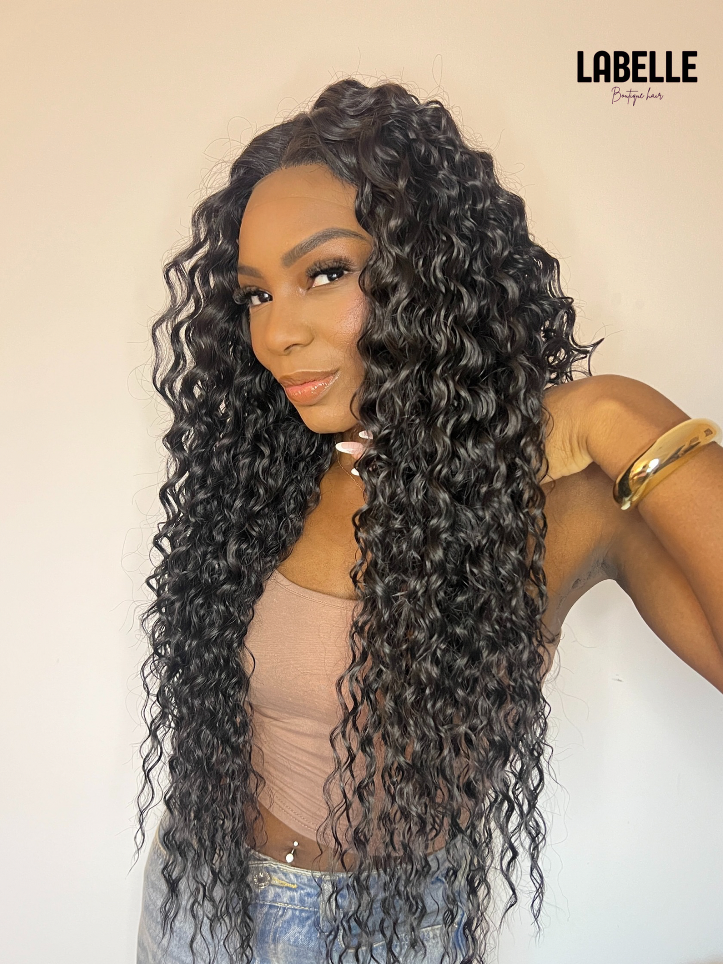 ALICIA Synthetic Lace Front Curly Long Wig