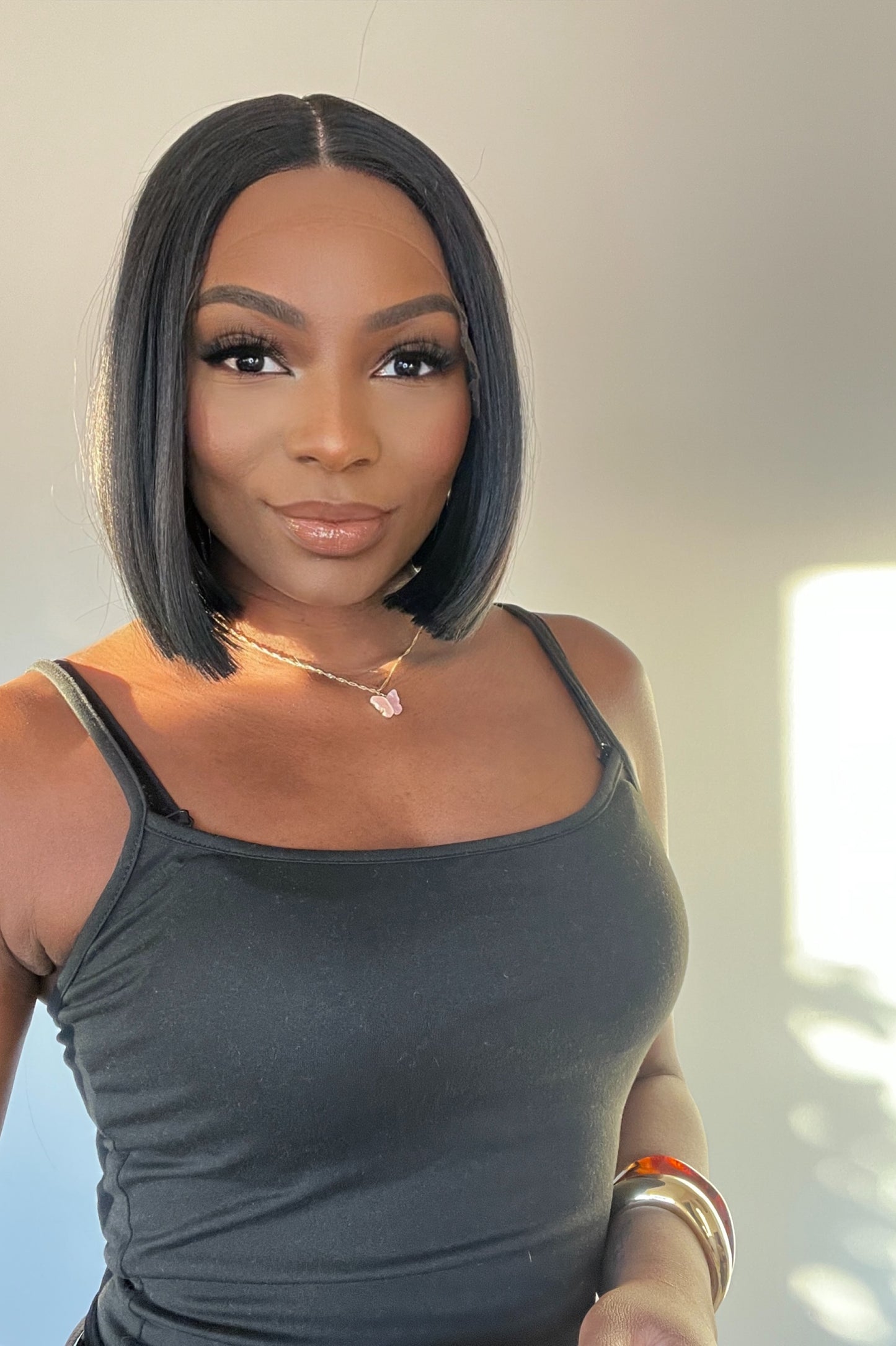 SELENE Synthetic Lace Wigs Straight Short Bob Wig