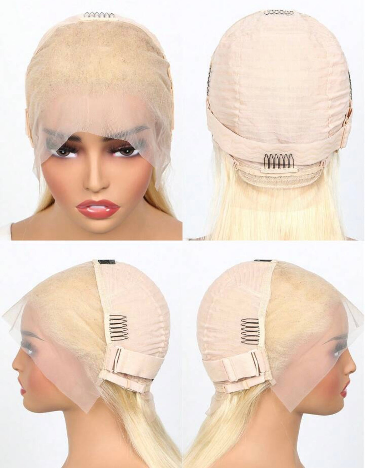 Honey Blonde Short Bob Wig Transparent Straight Lace Front Wig Human Hair Wigs For Women