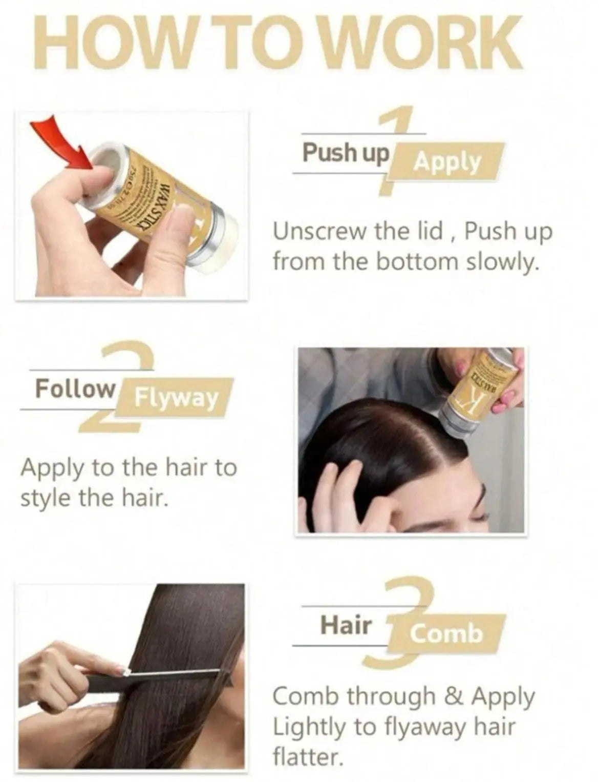 Hair Wax Stick Styling Wax For Smooth Wigs Pomade Stick For Flyaway Edge & Frizz Hair - Labelle Boutique Hair