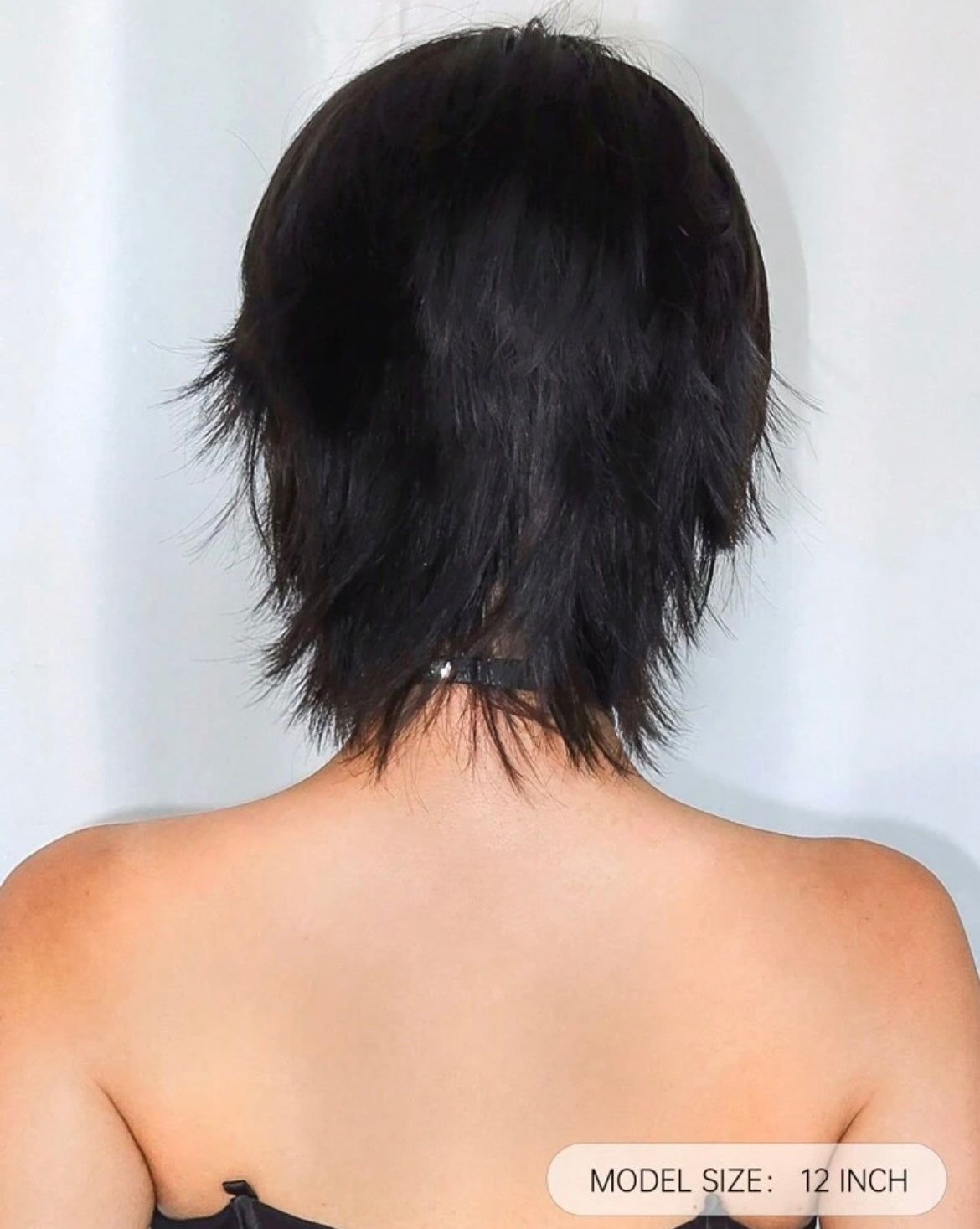 Short Mullet Head Wigs With Bangs Synthetic Straight Hair Wig For Daily Party Cosplay Wigs