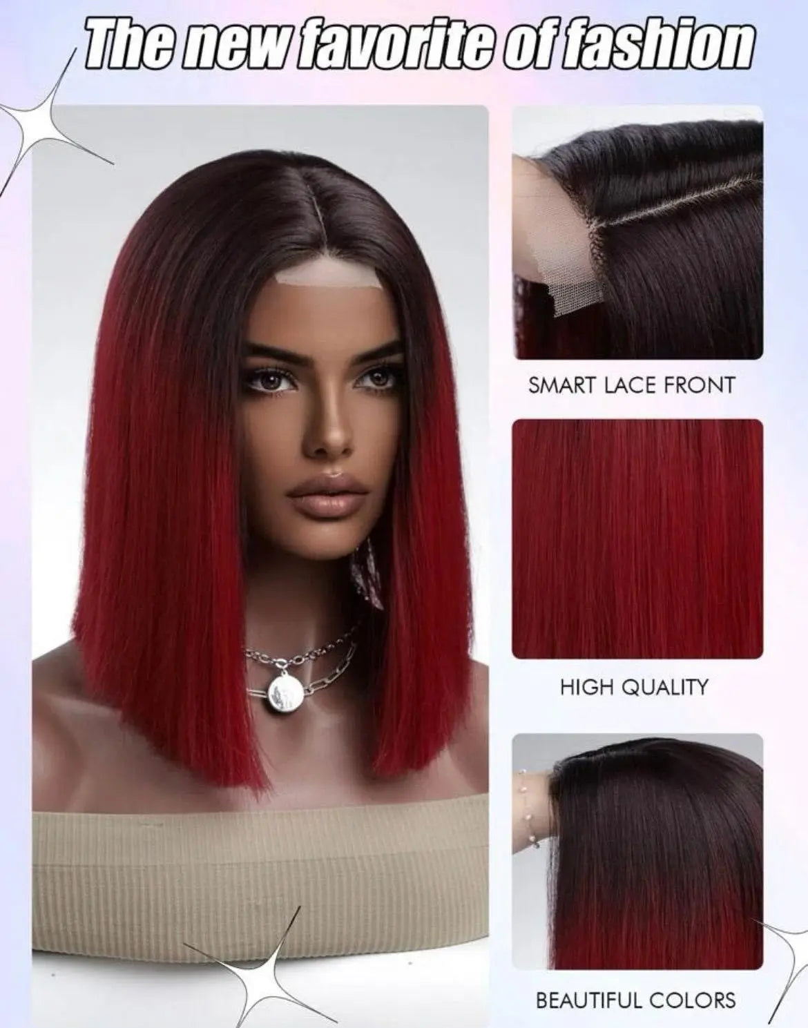 Short Lace Front Wig Bob Straight Synthetic Lace Front Wigs - Labelle Boutique Hair