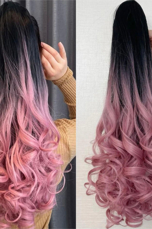 Ombre Medium Body Wave Ponytail Synthetic Hair Extension - Labelle Boutique Hair   Ombre Medium Body Wave Ponytail Synthetic Hair Extension 