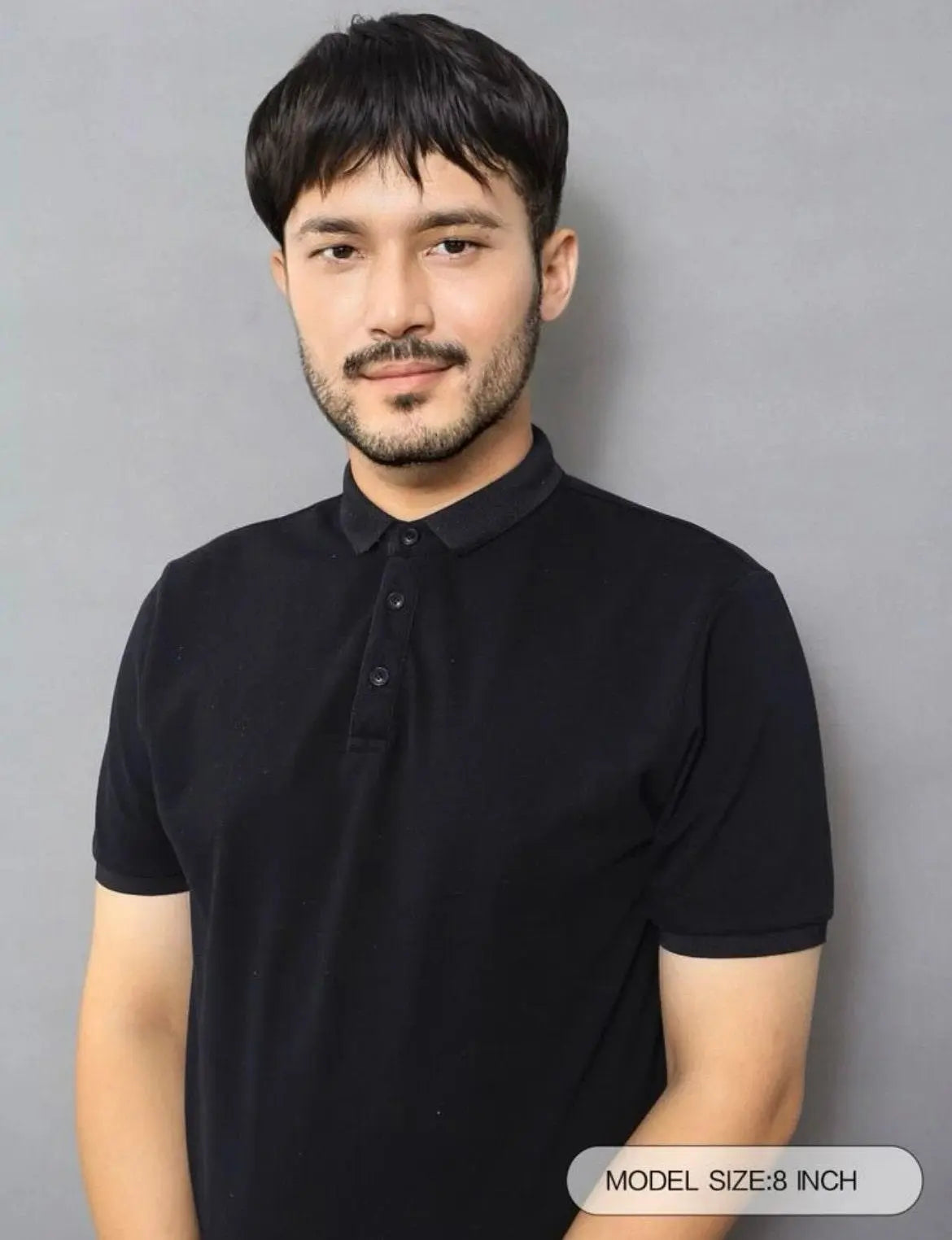 Men Short Straight Synthetic Hair Topper - Labelle Boutique Hair